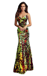1 of 2 Jovani 62026 Black Multi