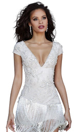 5 of 6 Jovani 62212 Off White/Nude
