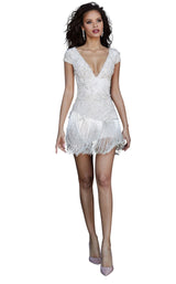 2 of 6 Jovani 62212 Off White/Nude