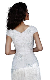 6 of 6 Jovani 62212 Off White/Nude