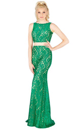 1 of 6 Mac Duggal 62412L Emerald Green