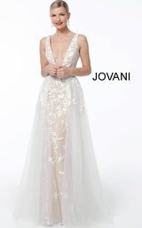 1 of 2 Jovani 62458 Ivory