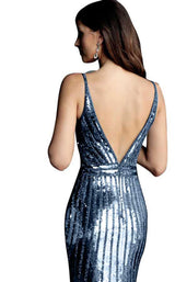 16 of 20 Jovani 62487 Black/Navy