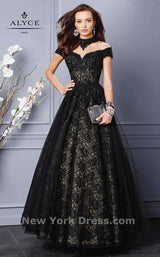 1 of 2 Alyce 5707 Black/Nude