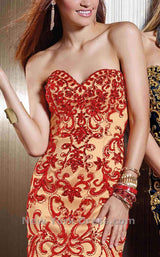 3 of 4 Alyce 2509 Nude/Red