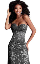 5 of 8 Jovani 62746 Black/Silver