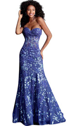 2 of 8 Jovani 62746 Royal