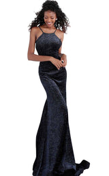 3 of 20 Jovani 62806 Black/Blue