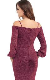 7 of 8 Jovani 62813 Burgundy