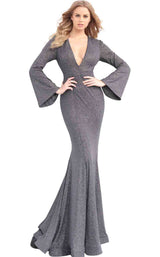1 of 8 Jovani 63174 Gunmetal
