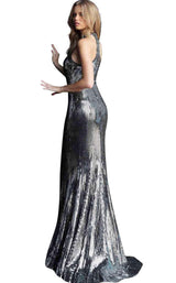 4 of 8 Jovani 63510 Black/Silver
