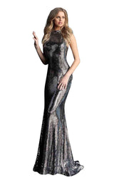 1 of 8 Jovani 63510 Black/Silver