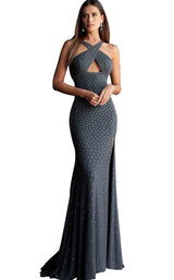 3 of 20 Jovani 63538 Charcoal