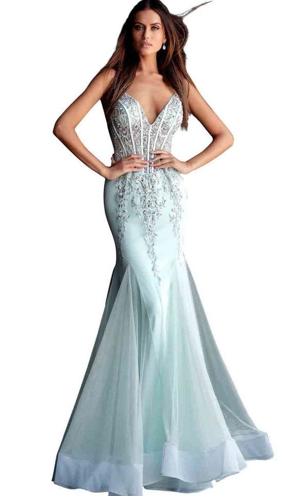 Jovani 63658 Aqua