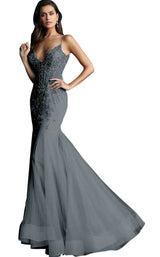 5 of 26 Jovani 63704 Charcoal