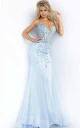 1 of 26 Jovani 63704 Light Blue