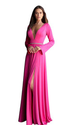 4 of 24 Jovani 63949 Hot Pink