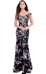 1 of 4 Jovani 63951 Black Multi