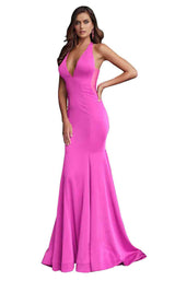 3 of 28 Jovani 64003 Hot Pink