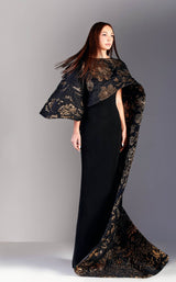 2 of 2 Edward Arsouni 640 Dress Black-Gold
