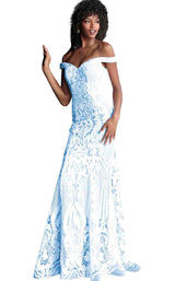 1 of 16 Jovani 64277 Light Blue