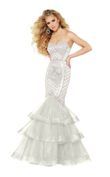 1 of 12 Jasz Couture 6429 Beige-Silver