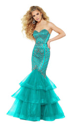 4 of 12 Jasz Couture 6429 Teal-Gunmetal
