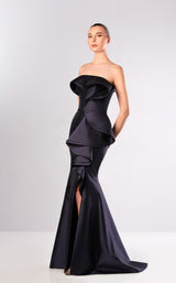 1 of 2 Edward Arsouni Couture FW643 Dress Navy
