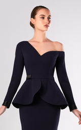 2 of 2 Edward Arsouni Couture FW644 Dress Navy