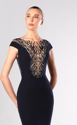 2 of 2 Edward Arsouni Couture FW646 Dress Navy