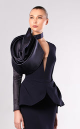 2 of 2 Edward Arsouni Couture FW647 Navy