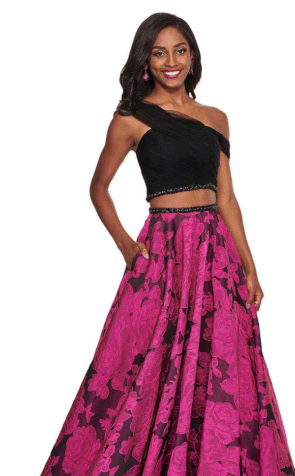 Rachel Allan 6473 Black/Fuchsia