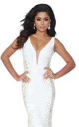 6 of 8 Jasz Couture 6475 Ivory-Gunmetal