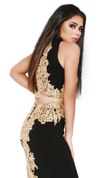 7 of 8 Jasz Couture 6476 Black/Gold