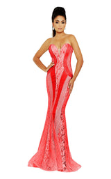 3 of 8 Jasz Couture 6478 Red-Gunmetal