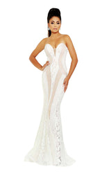 2 of 8 Jasz Couture 6478 Ivory/Silver