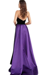 5 of 12 Jovani 64830 Black/Purple