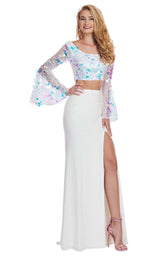 1 of 8 Rachel Allan 6492 White Iridescent