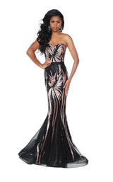 1 of 6 Jasz Couture 6499 Black-Rose