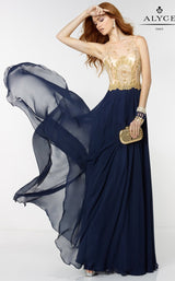 1 of 6 Alyce 6527 Navy/Navy/Gold