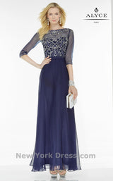 2 of 2 Alyce 5742 Navy/Silver