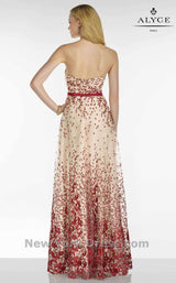 2 of 4 Alyce 5775 Claret/Nude