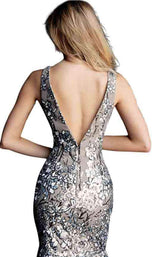 4 of 4 Jovani 65385 Light Blue/Nude