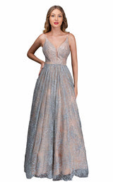 2 of 8 Nina Canacci 6541 Silver/Nude