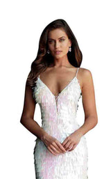 3 of 4 Jovani 65455 Ivory