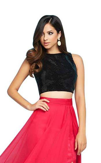 Mac Duggal 65513L Lipstick-Black