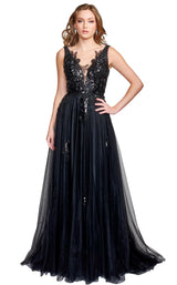 1 of 6 Nina Canacci 6557 Dress Black