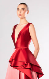 2 of 2 Edward Arsouni Couture FW656 Dress Bordeaus-Rose