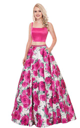 2 of 8 Rachel Allan 6589 Magenta Multi