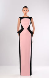 1 of 2 Edward Arsouni Couture FW658 Dress Black-Rose